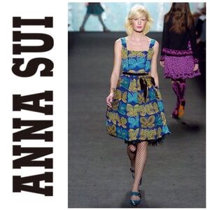 Y2K Designer Anna Sui Fall 2005 Runway Dress Size 12